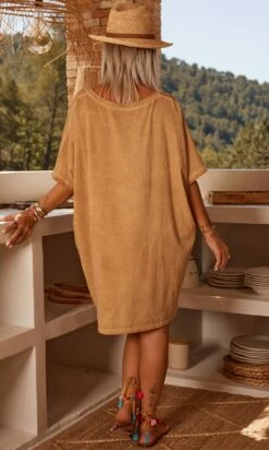 T-Shirt Iloé Oversize Camel Lucky Eye