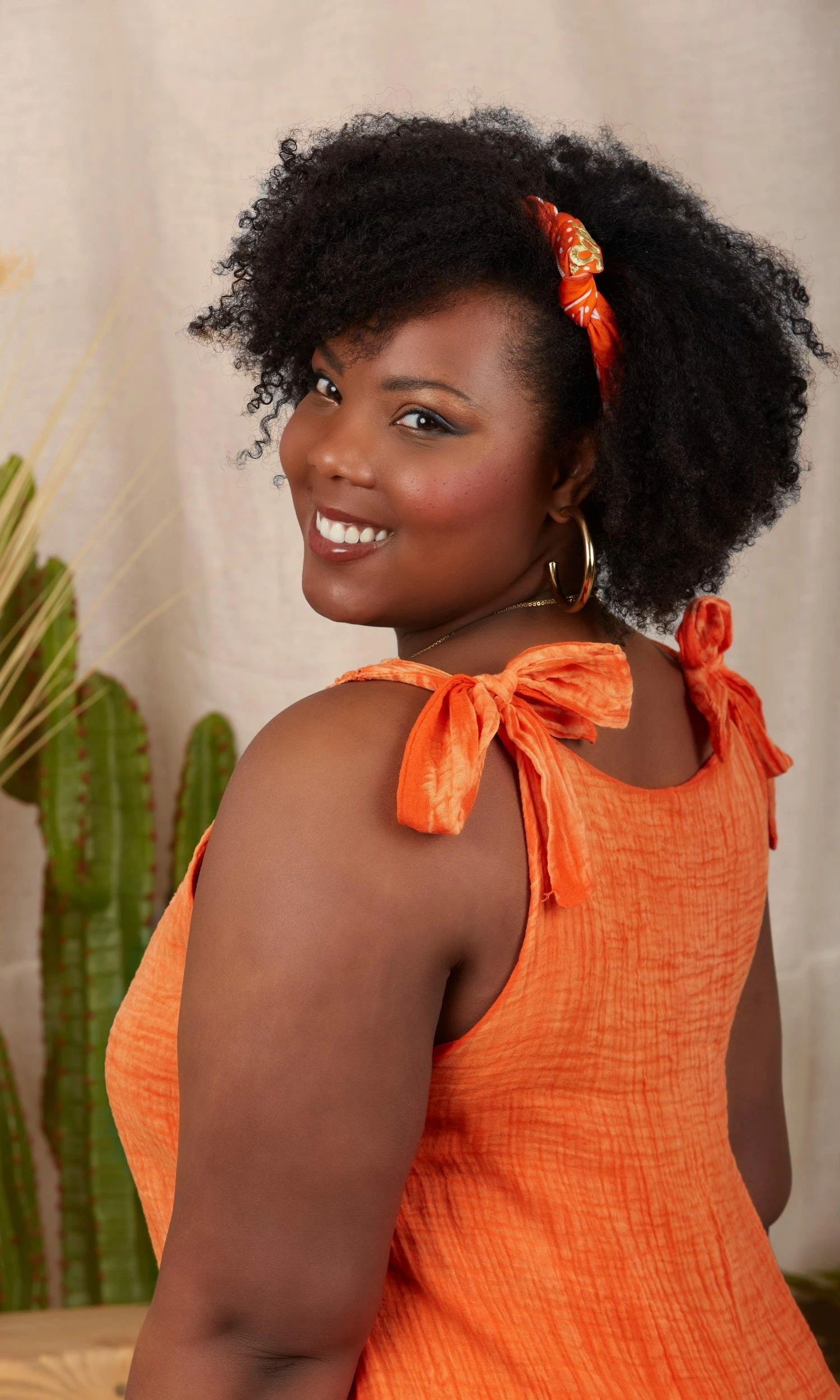 Robe Shannah Orange 6 Robe Shannah Orange – Image 4