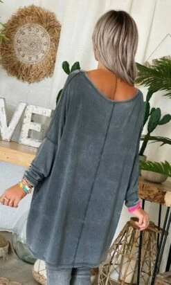 T-Shirt Oscar ML Oversize Gris Anthracite