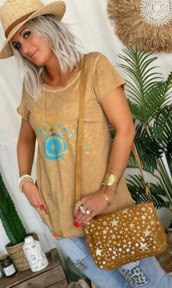 T-Shirt Quentin MC Camel Eye Shine -Vêtements Soldes 2024 1253e6b0 9a57 40aa 8521 0e597e7104dd