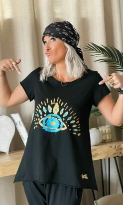 T-Shirt Quentin MC Noir Eye Shine