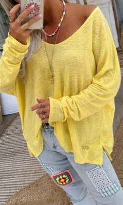 T-Shirt Gabin ML Loose Lin Jaune -Vêtements Soldes 2024 2ef35e3c c4bc 4472 bf92 be75d438e13a