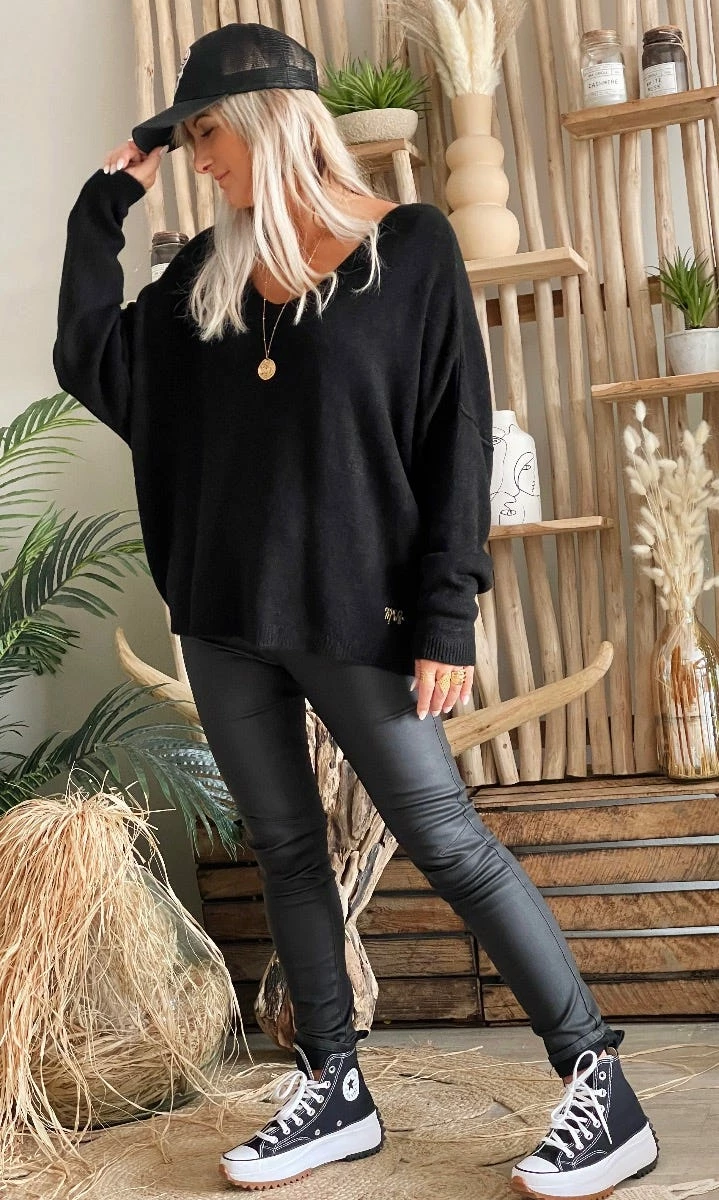 Pull Braxton Oversize Noir 7 Pull Braxton Oversize Noir – Image 5