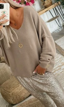 Pull Braxton Oversize Taupe -Vêtements Soldes 2024 432785d2 360d 4b79 84a4 05fdc61de10c