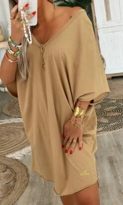 Petite Robe Farah Oversize Ultra-light Camel