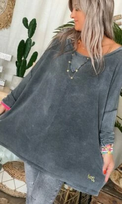 T-Shirt Oscar ML Oversize Gris Anthracite -Vêtements Soldes 2024 589c320a 2754 4326 9da1 d2a7b4d8ffc4