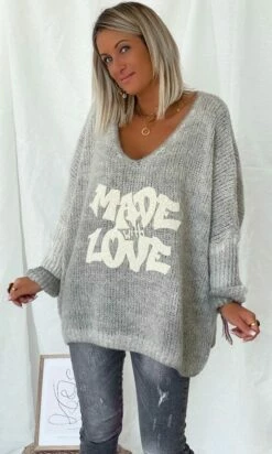 Pull Zack Oversize Gris Clair Made With Love -Vêtements Soldes 2024 597e478c 675c 455b 8c72 f69ab791cbd1