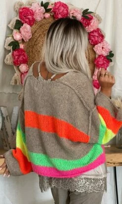 Pull Court Damien Oversize Taupe Peace Multicolor -Vêtements Soldes 2024 69c83e11 3619 47d2 8ade 387e45fd3911