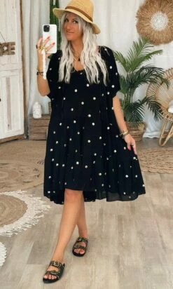 Petite Robe Valou MC Noir Pois Sequins -Vêtements Soldes 2024 6fb417a8 531e 4193 bfb9 23feea834fee