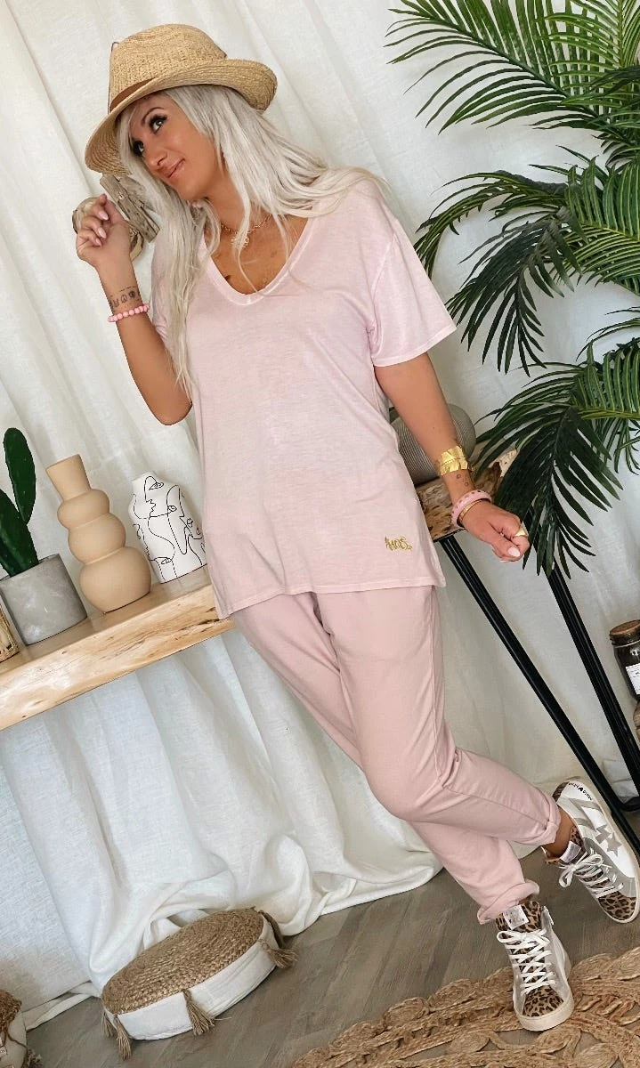 T-Shirt Basic Rose Clair 6 T-Shirt Basic Rose Clair – Image 4