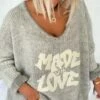 Pull Zack Oversize Gris Clair Made With Love -Vêtements Soldes 2024 78da6763 a765 404b bd77 1c40fc374266