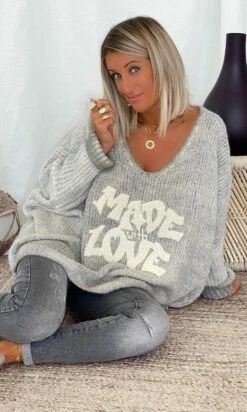 Pull Zack Oversize Gris Clair Made With Love -Vêtements Soldes 2024 9c45d0aa 4351 42cd b195 dc1ad7af3f96
