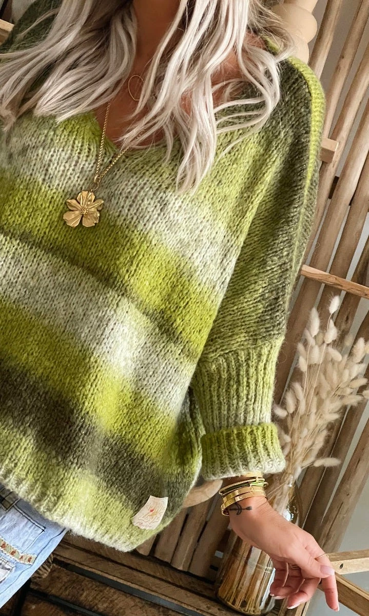 Pull Romain Oversize Kaki 6 Pull Romain Oversize Kaki – Image 4