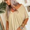 T-Shirt Basic Oversize Camel