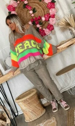 Pull Court Damien Oversize Taupe Peace Multicolor -Vêtements Soldes 2024 d718ee38 0650 44ce 8ff9 071e7c6c0fe5