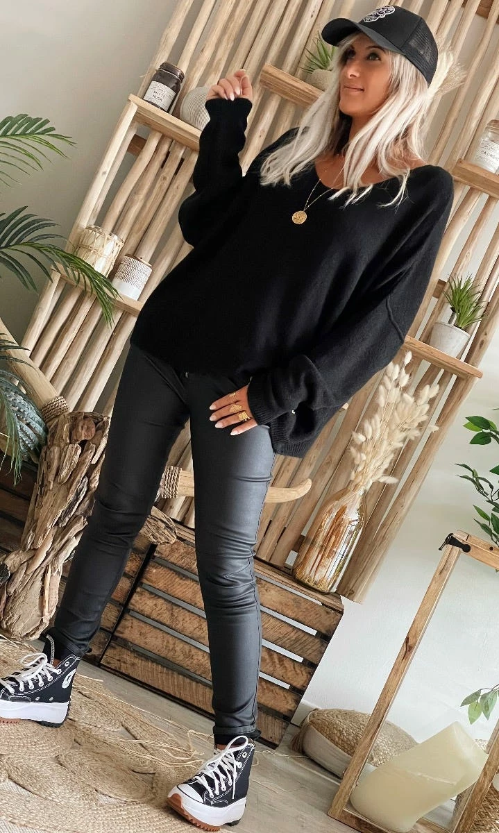 Pull Braxton Oversize Noir 9 Pull Braxton Oversize Noir – Image 7