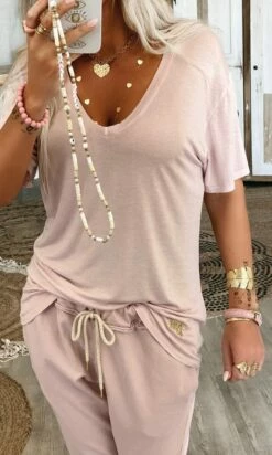 T-Shirt Basic Rose Clair