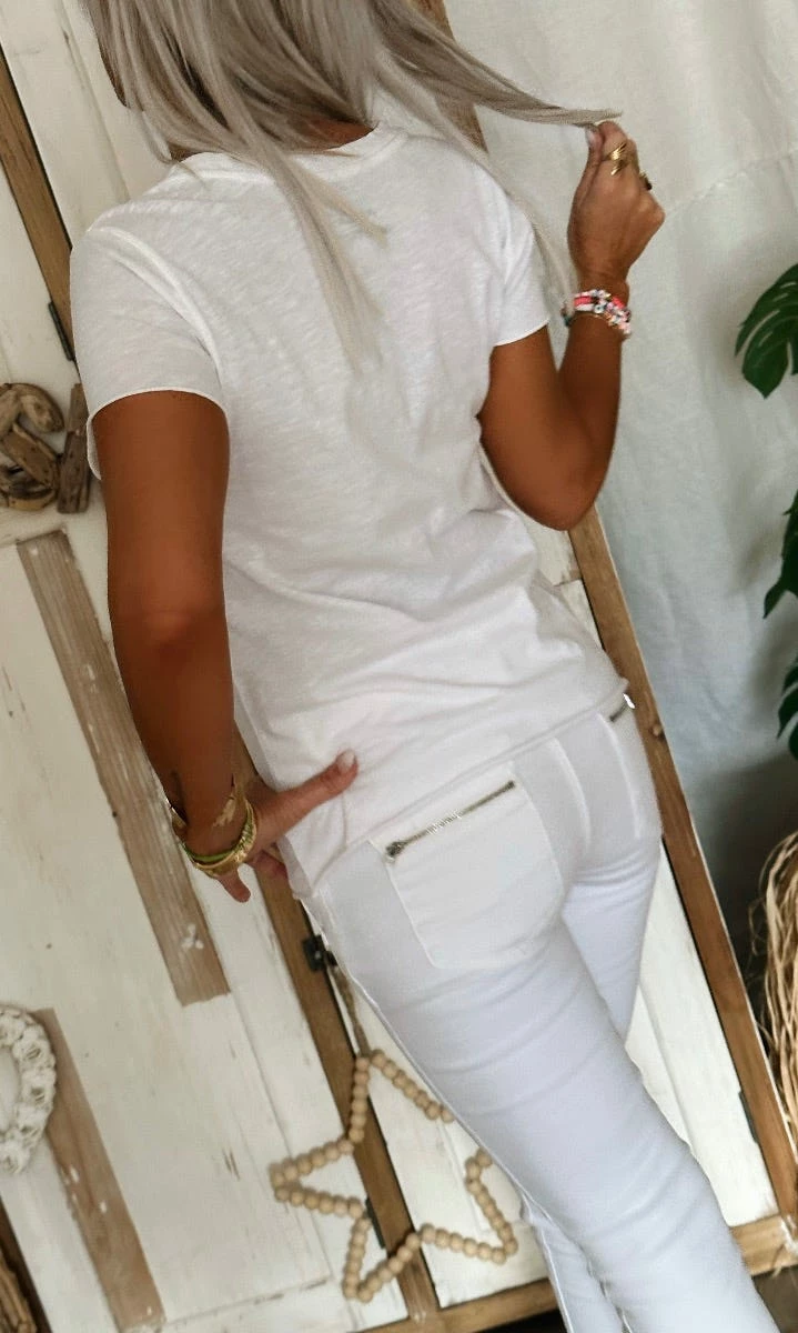 T-Shirt Magda Blanc Love Vert Brésil 5 T-Shirt Magda Blanc Love Vert Brésil – Image 3