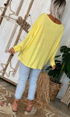 T-Shirt Gabin ML Loose Lin Jaune -Vêtements Soldes 2024 f74d8c37 d6b4 45ad 843d d9d618fe3080