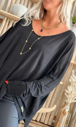 T-Shirt Gabin ML Loose Lin Noir -Vêtements Soldes 2024 facaf43f 81de 4ae6 bfd2 8aed98fb4143