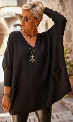 Pull Nestor Oversize Noir -Vêtements Soldes 2024 facetune 01 09 2023 15 33 23