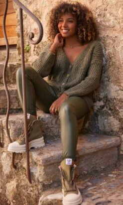 Pantalon Meryl Huilé Kaki