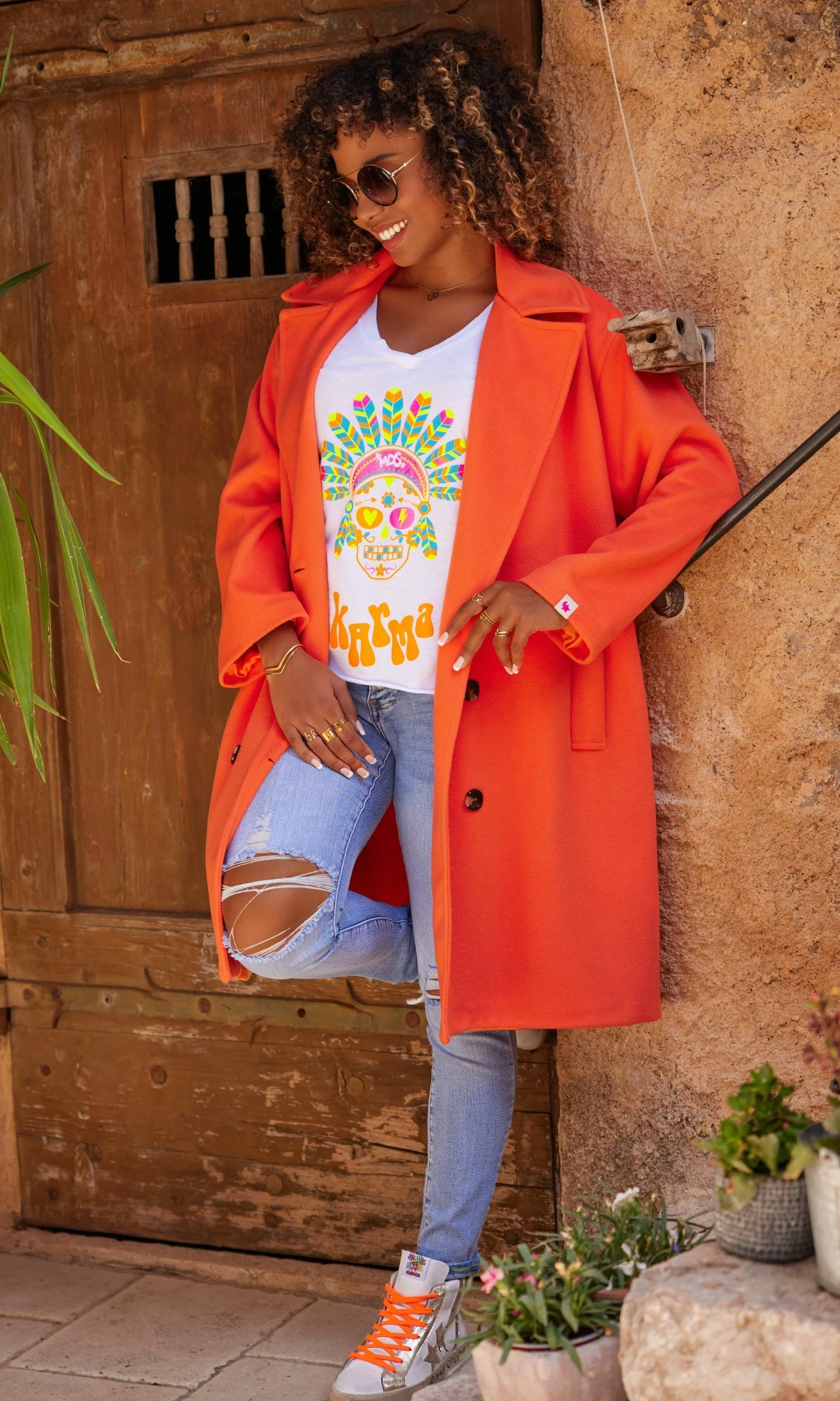 T-Shirt Magda Blanc Pluma Skull Karma Multicolor 9 T-Shirt Magda Blanc Pluma Skull Karma Multicolor – Image 7