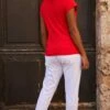 T-Shirt Magda Rouge Karma Blanc