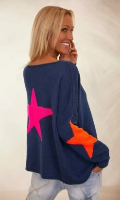Pull Austin Bleu Marine Star Multicolor