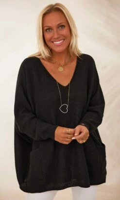 Pull Nestor Petite Maille Noir