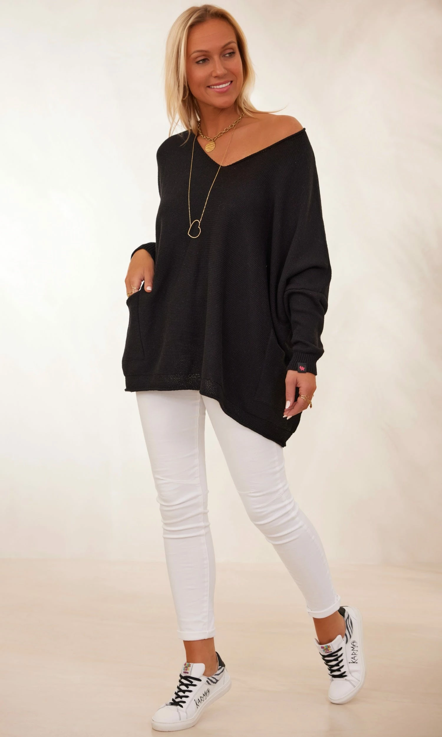 Pull Nestor Petite Maille Noir 6 Pull Nestor Petite Maille Noir – Image 4