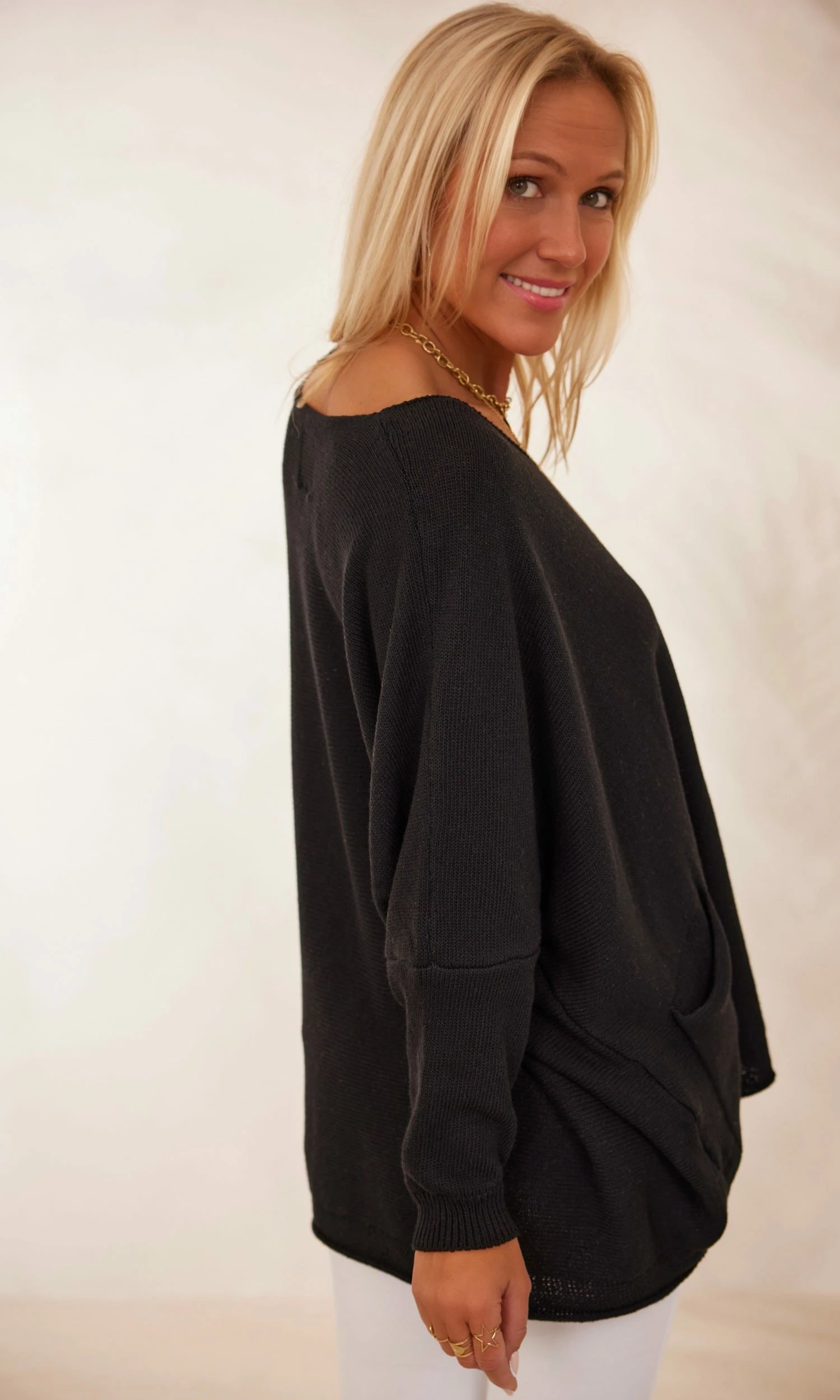 Pull Nestor Petite Maille Noir 7 Pull Nestor Petite Maille Noir – Image 5