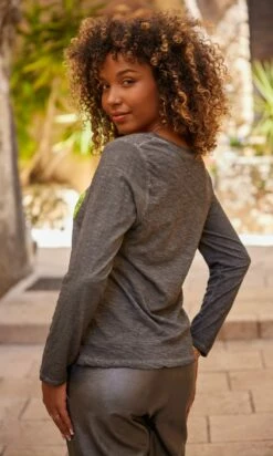 T-Shirt Magda ML Gris Anthracite Heart Joy Jaune Fluo -Vêtements Soldes 2024 facetune 06 09 2023 15 13 25