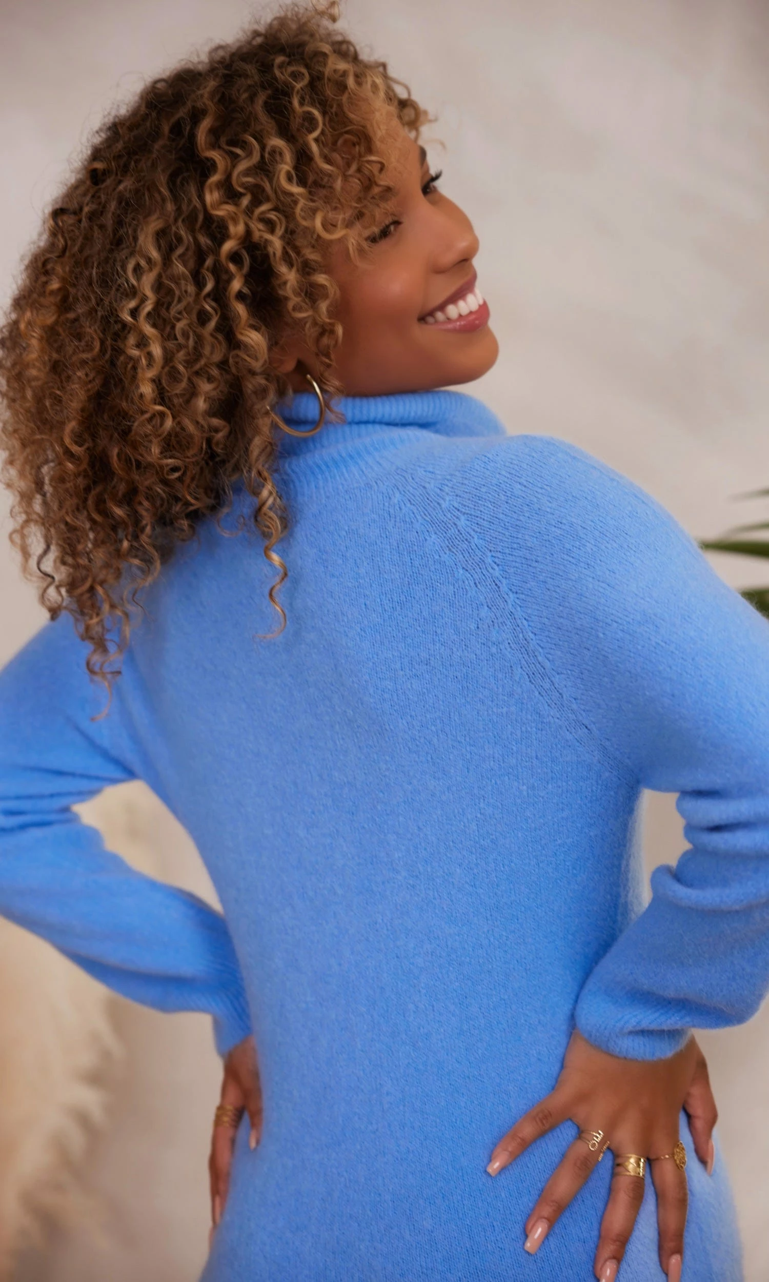 Pull Basic Col Roulé Bleu Jean 6 Pull Basic Col Roulé Bleu Jean – Image 4