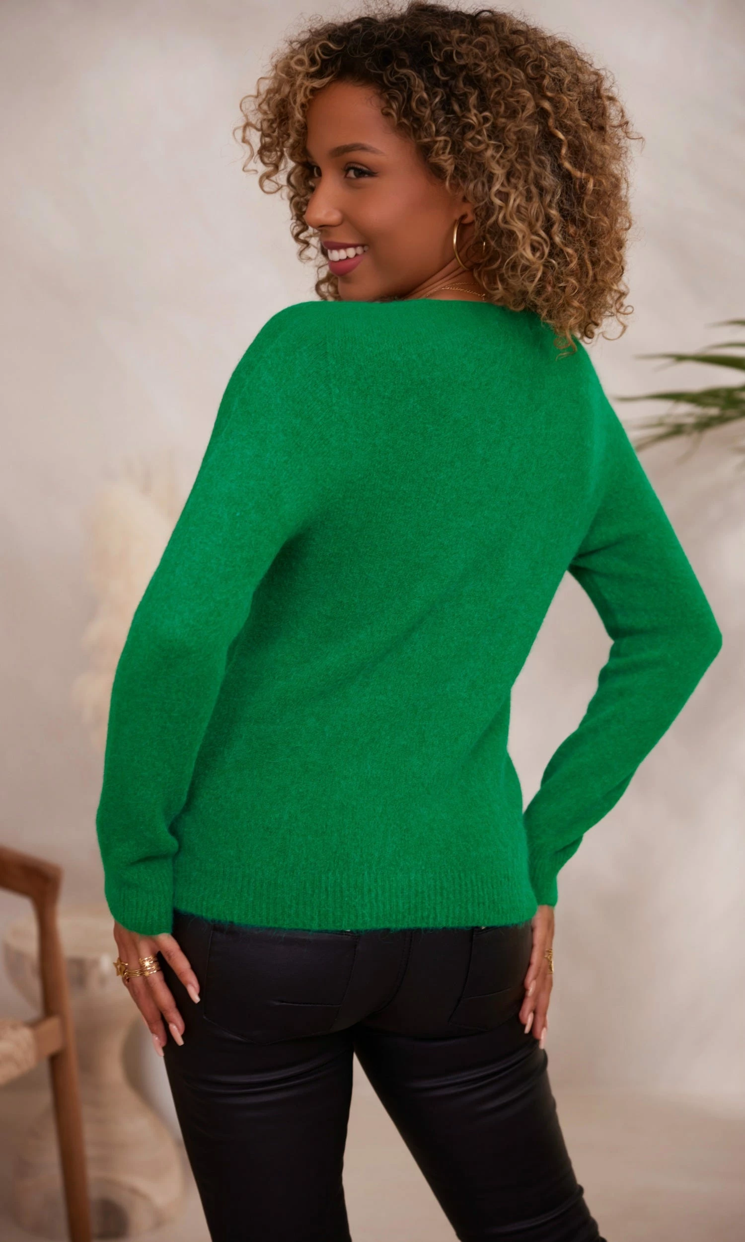 Pull Basic Col V Vert Brésil 9 Pull Basic Col V Vert Brésil – Image 7