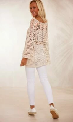 Pull Phill Beige Maille Filet Star Or -Vêtements Soldes 2024 facetune 07 02 2024 11 55 59