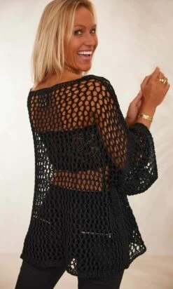 Pull Phill Noir Maille Filet Star Or -Vêtements Soldes 2024 facetune 07 02 2024 12 36 54