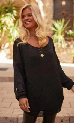 Pull Mika Oversize Noir Irisé -Vêtements Soldes 2024 facetune 07 10 2023 10 23 51