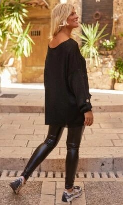 Pull Mika Oversize Noir Irisé -Vêtements Soldes 2024 facetune 07 10 2023 10 32 01