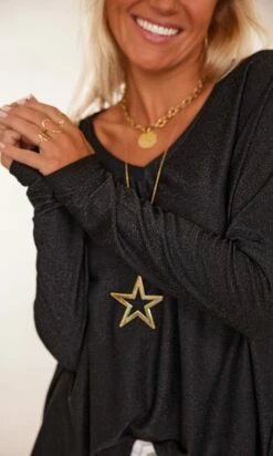 T-Shirt Gabin ML Noir Irisé -Vêtements Soldes 2024 facetune 08 02 2024 14 47 24