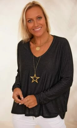 T-Shirt Gabin ML Noir Irisé -Vêtements Soldes 2024 facetune 08 02 2024 15 27 25