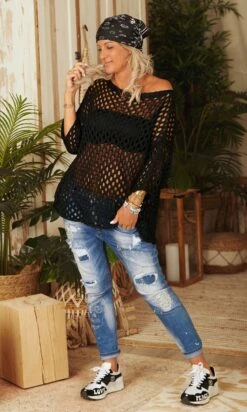 Pull Luke Maille Filet Noir -Vêtements Soldes 2024 facetune 08 03 2023 12 51 19