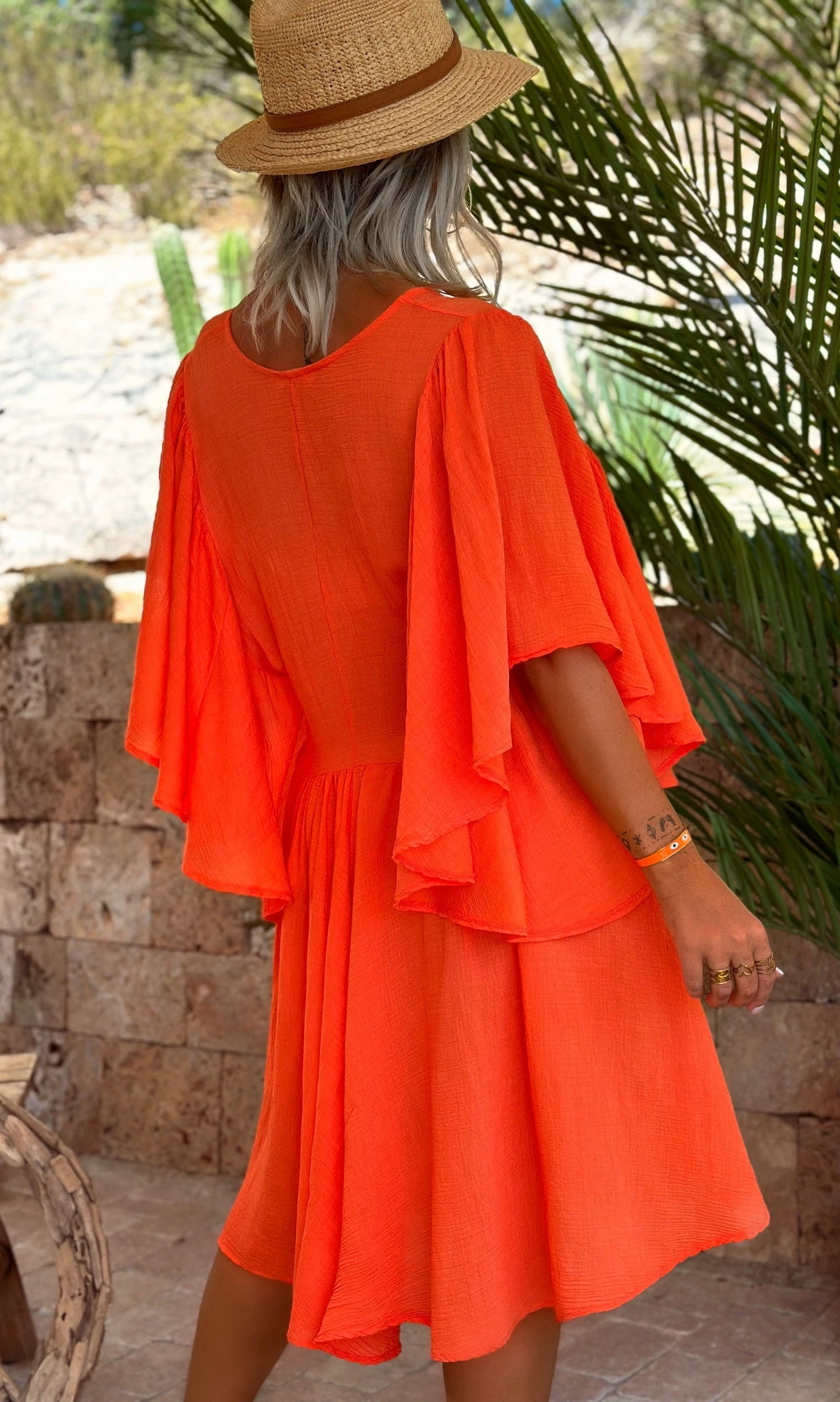 Petite Robe De Plage Kristy Orange 4 Petite Robe De Plage Kristy Orange – Image 2