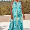 Robe Nayana Vert Turquoise Damiera -Vêtements Soldes 2024 facetune 11 07 2023 11 25 48