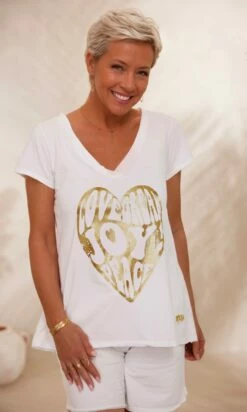 T-Shirt Elio MC Blanc Heart Joy Or -Vêtements Soldes 2024 facetune 13 02 2024 14 42 03
