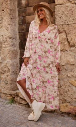 Robe Titaïna Taupe Dye Color Rose