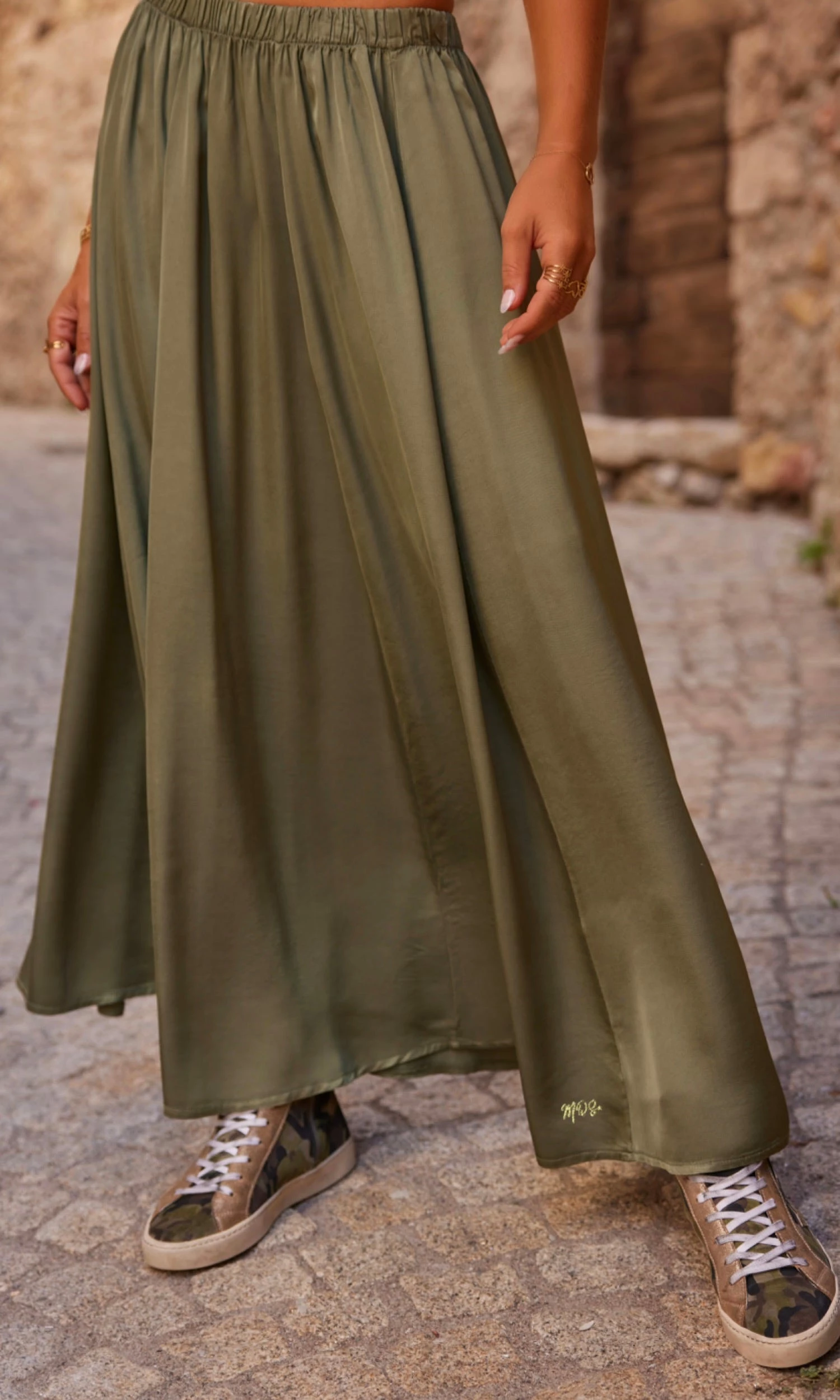 Jupon Ayron Satin Kaki 5 Jupon Ayron Satin Kaki – Image 3