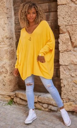 Pull Nestor Oversize Jaune -Vêtements Soldes 2024 facetune 13 10 2023 12 25 29