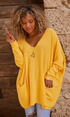 Pull Nestor Oversize Jaune -Vêtements Soldes 2024 facetune 13 10 2023 12 27 56
