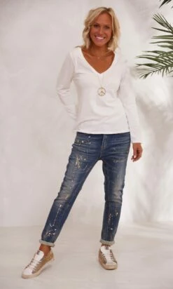 Jean's Mario Used Denim Paint -Vêtements Soldes 2024 facetune 14 11 2023 14 25 33 1